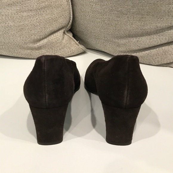 Stuart Weitzman Brown Suede Heels Size 8.5 - Picture 4 of 6